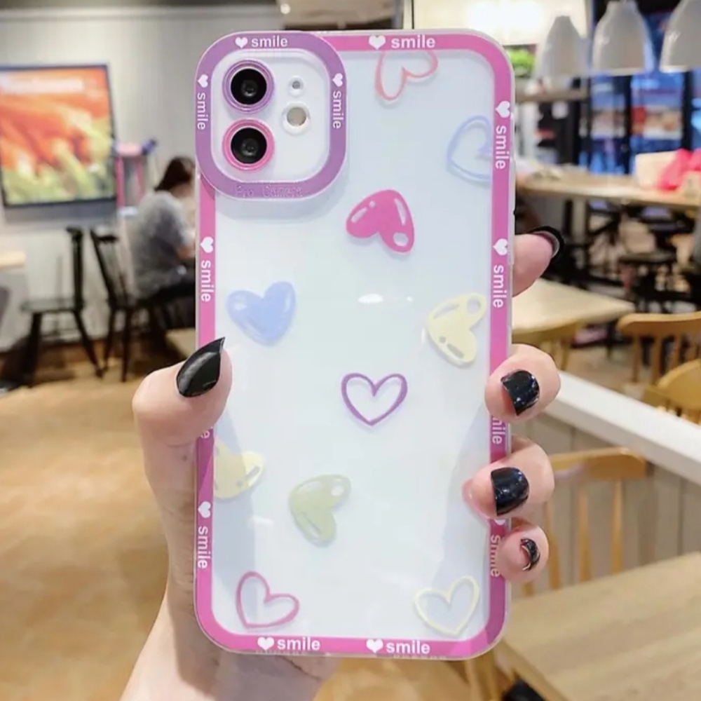 Brand new Apple IPhone 13 Pro Max Love heart 🩷🩵💜 Silicone Phone case